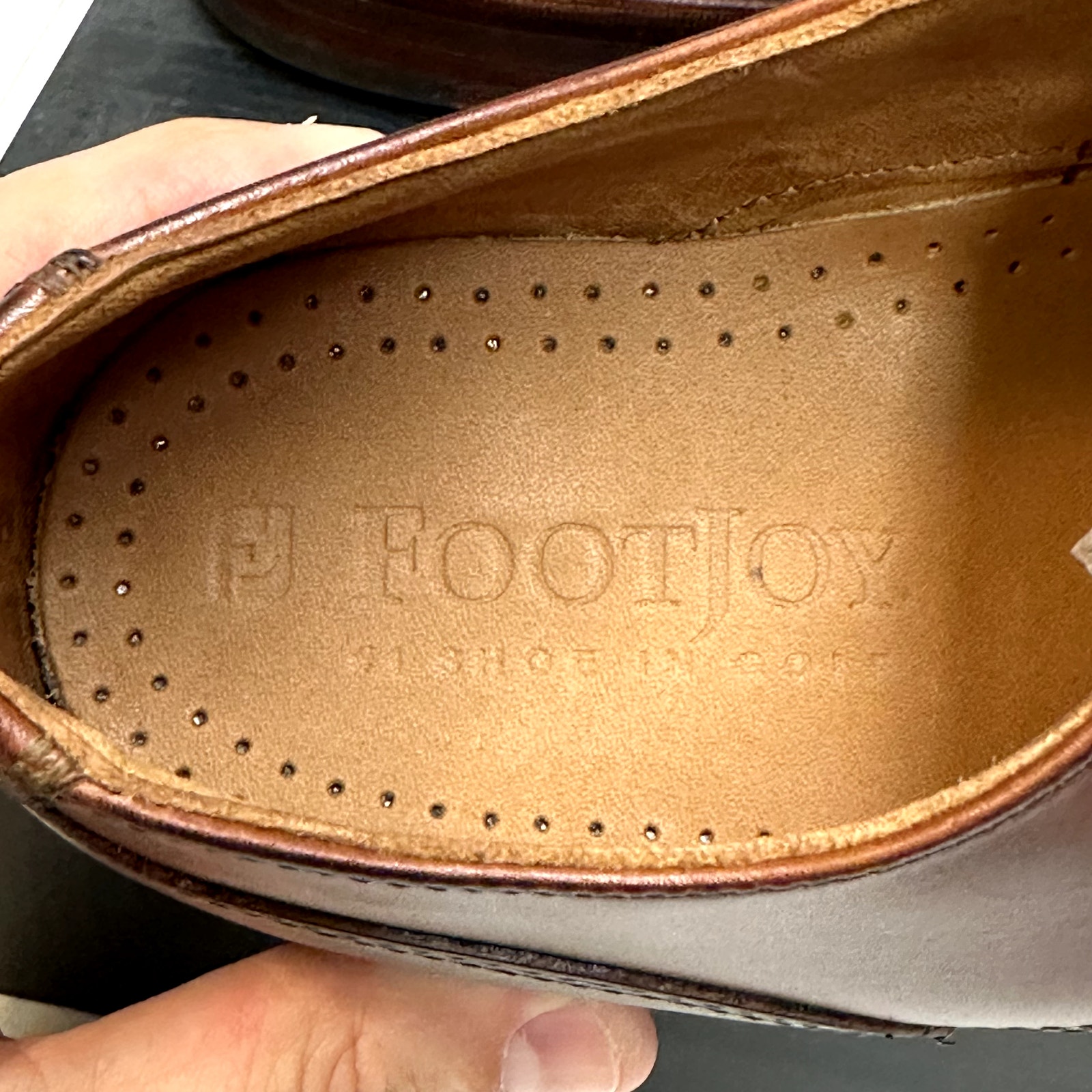 Nib Rancourt & Co. X Footjoy Split Toe Derby Dress Shoe Brown Calf 79206 7.5 D — image 6 of 8